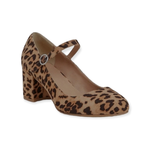 Torrid Faux Suede Leopard Mary Janes - Picture 1 of 8